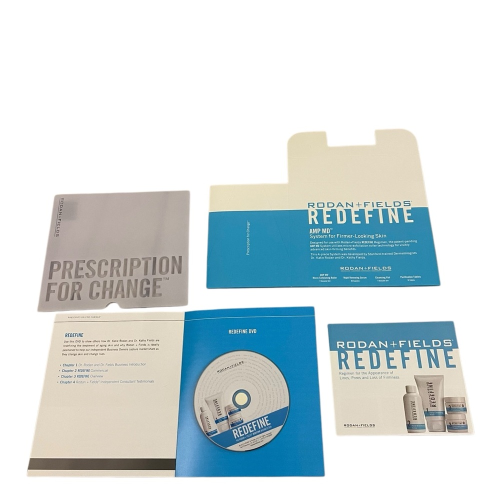 Rodan + Fields Redefine Consultant DVD, Booklets, and AMP MD Kit Box